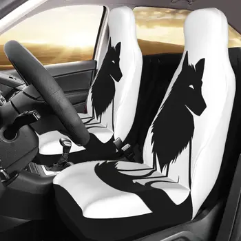 Калъф за авто седалка с изображение на вълк, индивидуална печат, гъвкав преден протектор, аксесоари, комплект с възглавници