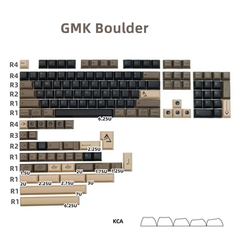 140 Ключове/, определени GMK Boulder Keycaps PBT Боядисват Подкладные Капачки За ключове KCA Profile Keycap За Ключодържател Q1 Q2 K2 65% 75% Anne GH60 GK64 Poker